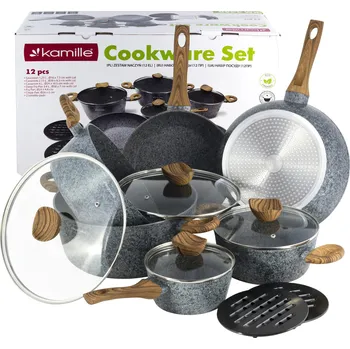 Hrnec Kamille Sada hrnců 12ks Forest Line KM4440, indukce, granit