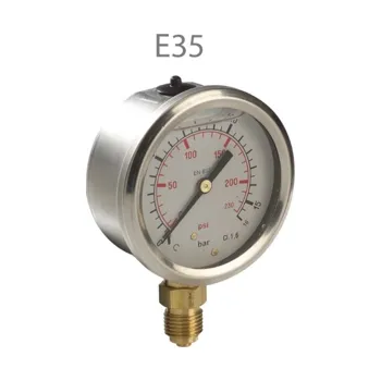 Příslušenství k čerpadlu Italtecnica Manometr nerez glycerin 1/4" boční, 0-6 bar, spodní, E35, 63mm