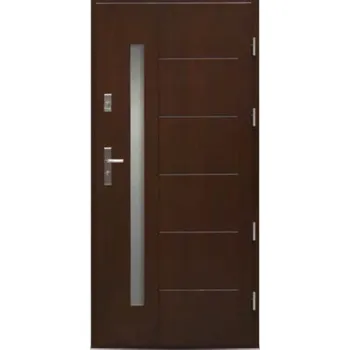 Vchodové dveře ArchoD Venkovní vchodové dřevěné dveře Deskové DP-91 Carlo 90/200 Antracit