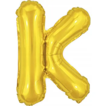 Balónek ZLATÉ písmeno K Zlatý fóliový balónek Písmena Abeceda 40 cm NÁPIS dekorace