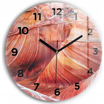 Hodiny Moderní skleněné hodiny s grafikou na zeď Malebný Grand Canyon průměr 30 cm