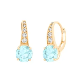 Náušnice Stříbrné pozlacené náušnice se světle modrými zirkony SVLE0974XH2GA00