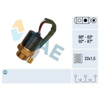 Ventilátor topení a klimatizace Teplotní spínač, větrák chladiče FAE 37890