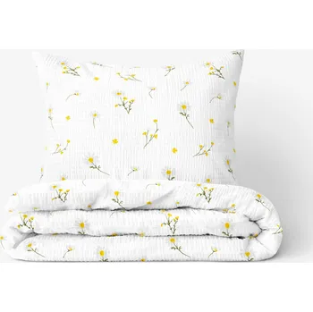 Povlečení Krepové povlečení - Heřmánek 140 x 220 a 70 x 90 cm