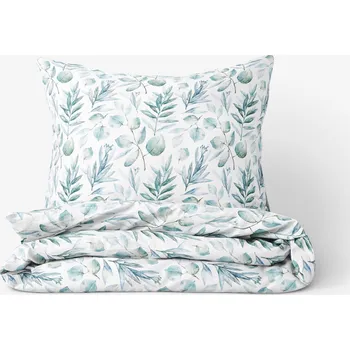 Povlečení Goldea Bavlněné povlečení Deluxe - Akvarelové lístky 140 x 220 a 70 x 90 cm