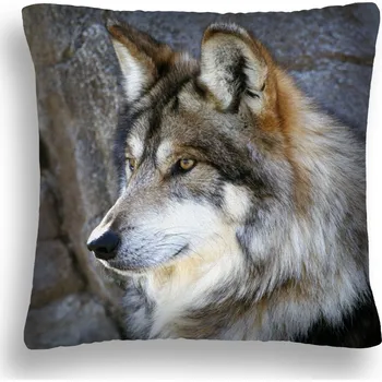 Polštář POLŠTÁŘ VLK 03 Portrét vlka v lese JAS 60x60