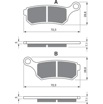 Brzdová destička Brzdové destičky GOLDFREN 319 K5 319 K5