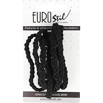 Gumičky do vlasů Eurostil Professional - černé, 8 ks (07460/50)