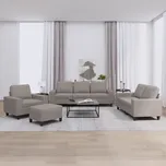 vidaXL 4dílná sedací souprava taupe textil