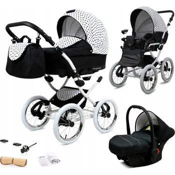 Kočárek Kočárek 3v1 BabyLux Margaret Black Dots