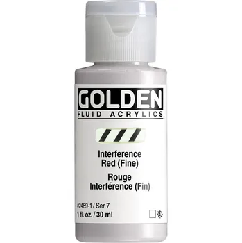 Vodová barva Akrylová barva Golden Fluid - 2469 Interference Red (Fine) Objem: 30 ml