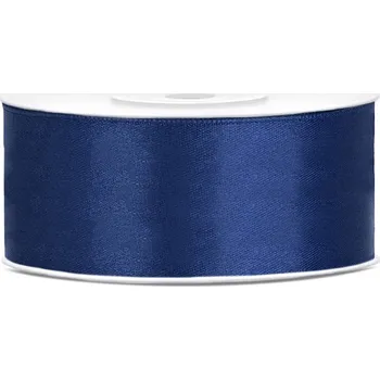 Stuha Stuha saténová tmavě modrá 25 mm, délka 25 m