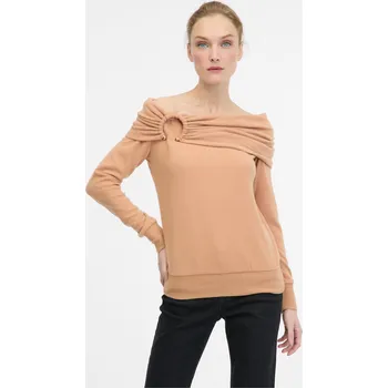 Dámské tričko Světle hnědé dámské tričko s dlouhým rukávem ORSAY - Dámské Orsay růžová 3077140