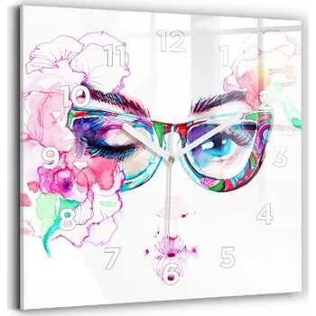 Hodiny Nástěnné hodiny Wallfluent bílé 30 cm