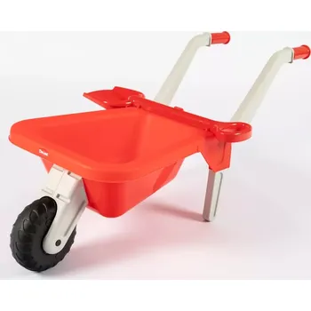 Dětské zahradní nářadí Plastové dětské kolečko s lopatkou DOLONI – červené