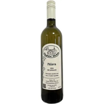 Pálava 2024, moravské zemské víno, Rodinné vinařství Michna Vrbice, polosuché