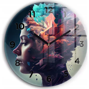 Hodiny Nástěnné hodiny Wallfluent modré 60 cm