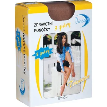 Dámské punčochy Dámské punčochové ponožky TRISTANA 20 DEN - 3 páry zdravotní lem tělová