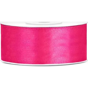 Stuha Stuha saténová tmavě růžová 25 mm, délka 25 m