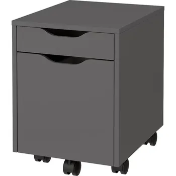 Komoda IKEA ALEX Komoda na kolečkách 36x50 cm, tmavě šedá/černá