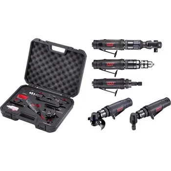 Pneumatické univerzální nářadí Mighty Seven M7 NE-0405 - 5 druhů nářadí, 6.3bar, 141l/min, 1.15kg, kufr