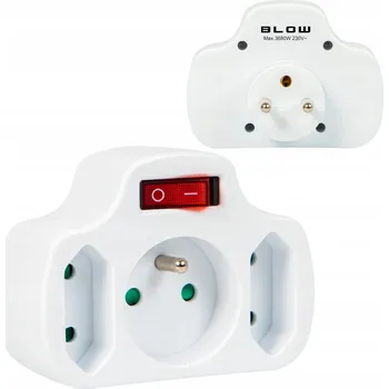Elektrická zásuvka Elektrická zásuvka Prolech rozbočka 3 zásuvky bílá s vypínačem