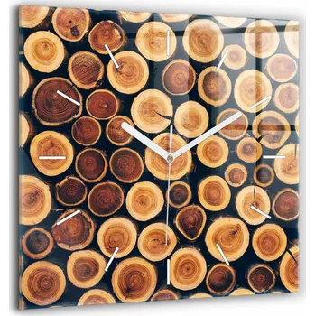 Hodiny Nástěnné hodiny Wallfluent hnědé 60 cm