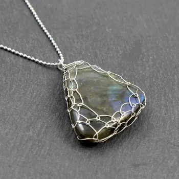 Náhrdelník Labradorit přívěsek