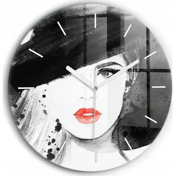 Hodiny Nástěnné hodiny Wallfluent černé 60 cm