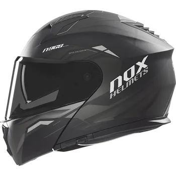 Helma na motorku Vyklápěcí helma na motorku NOX N968 Ultra matná černo-titanová