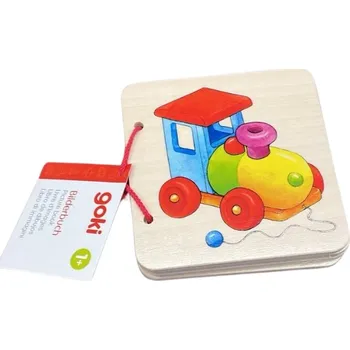 Dětské zboží Goki dřevěná obrázková knížka pro nejmenší Druh: Lokomotiva