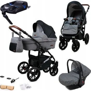 Kočárek Kočárek 4v1 BabyLux Optimal: sportovní kočárek, hluboká korba, autosedačka ISOFIX
