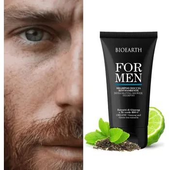 Sprchový gel BIOEARTH Povzbuzující sprchový gel a šampon pro muže 200 ml