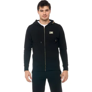 Pánská casual bunda Leone Men's hooded zipsweat jacket Leone černá 3118676