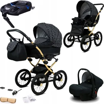 Kočárek Kočárek 4v1 BabyLux Margaret - sportovní kočárek, hluboká korba, autosedačka ISOFIX
