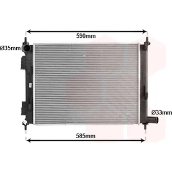 Motor automobilu Chladič, chlazení motoru VAN WEZEL 83012726