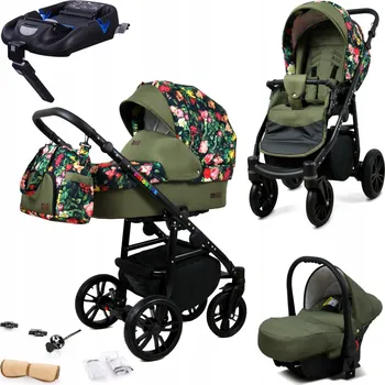 Kočárek Dětský kočárek 4v1 BabyLux ColorLux: sporťák, hluboká korba, autosedačka, základna ISOFIX
