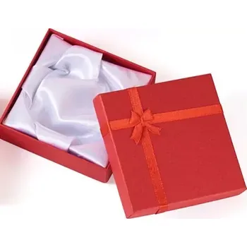 Dárková krabička Krabička červená dárková na náramek s korálky TOPBEADS