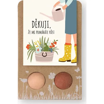 Blossombs Semínkové bomby - Drobný dáreček - Děkuji, že mi pomáháte růst (2 ks)