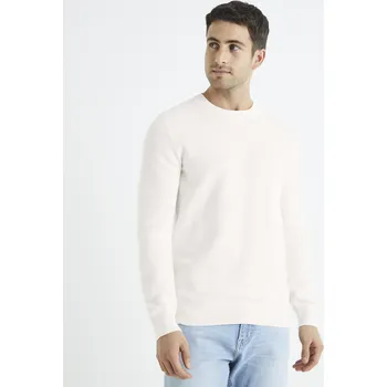 Pánské oblečení Celio Svetr Bepic s kulatým výstřihem - Pánské Celio bílá 1813478