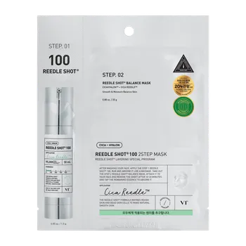 Pleťová maska VT Cosmetics Reedle Shot 100 2Step dvoufázová zpevňující maska na obličej 1,5 g + 25 g