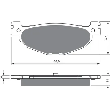 Auto-moto Brzdové destičky GOLDFREN 268 S33 STREET REAR 268 S33 STREET