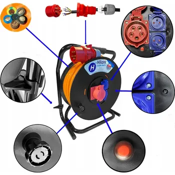 Napájecí kabel PRODLUŽOVACÍ KABEL GUMOVÝ ORANŽOVÝ 5x2,5 H07BQ-F PUR 25 m Buben