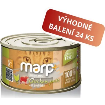 Krmivo pro kočku Marp Holistic Plus konzerva pro kočky - Kuřecí paté s hovězími kousky 24x70g