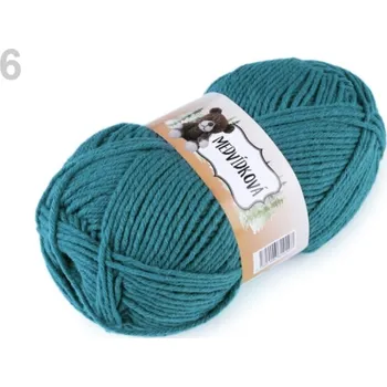 Příze Pletací příze medvídková 100 g - 6 (85003) tyrkys
