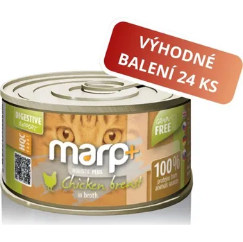 Krmivo pro kočku Marp Holistic Plus konzerva pro kočky – Kuřecí prsa ve vývaru 24x70g