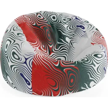 Sedací pytel Sablio Sedací vak Cocoon Dvoubarevná abstrakce - 75 x 45 x 35 cm
