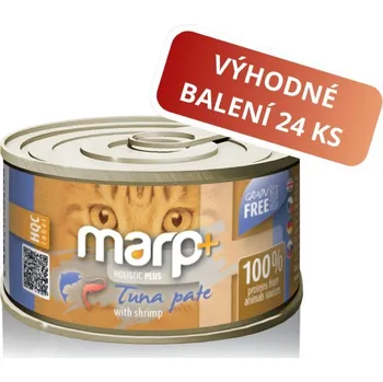 Krmivo pro kočku Marp Holistic Plus konzerva pro kočky – Tuňákové paté s krevetami 24x70g