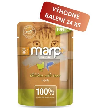 Krmivo pro kočku Marp Holistic Plus kapsička pro kočky - Kuře s tuňákem v želé 24x55g