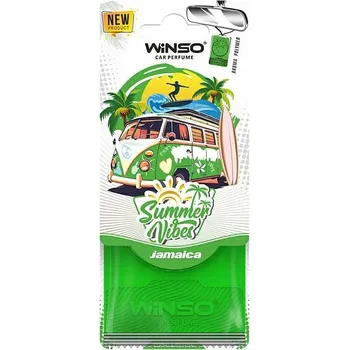 Vůně do auta Osvěžovač Vzduchu do Auta Závěska Lístek Smajlík WINSO Summer Vibes Jamajka